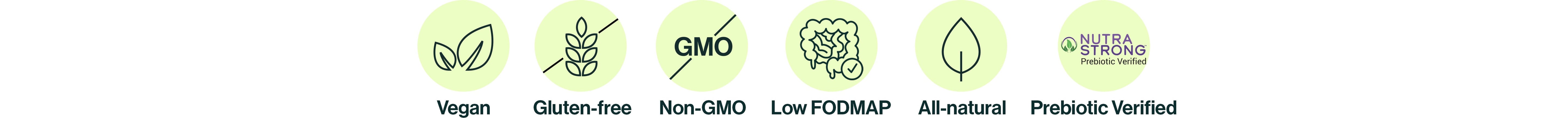 Our supplements are also third-party tested, microbiome-friendly, which is rare in our category, and gluten free, non GMO, all natural, sugar free, vegan, cruelty free, dairy free, soy free, nut free, caffeine free, diet inclusive (keto, paleo, low FODMAP), and made in the USA.