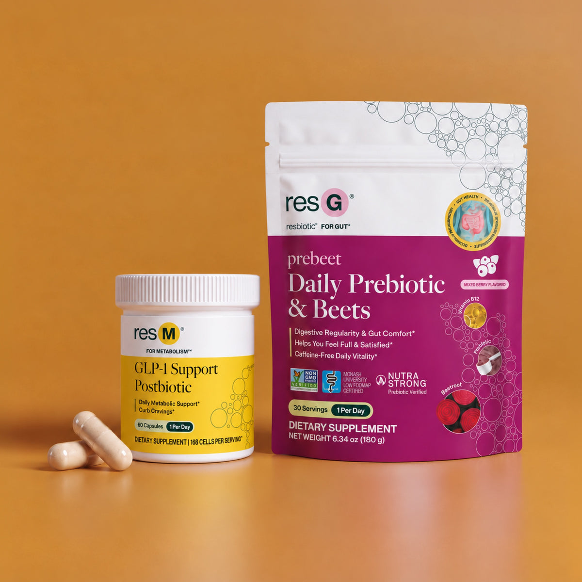 Ultimate metabolism bundle with expert GLP-1 formulas¹ for metabolism support (curbed cravings, healthy blood sugar already in normal range)*, digestive support (bloat & gas, stool regularity)*, heart and circulatory support*, and caffeine-free energy boost*