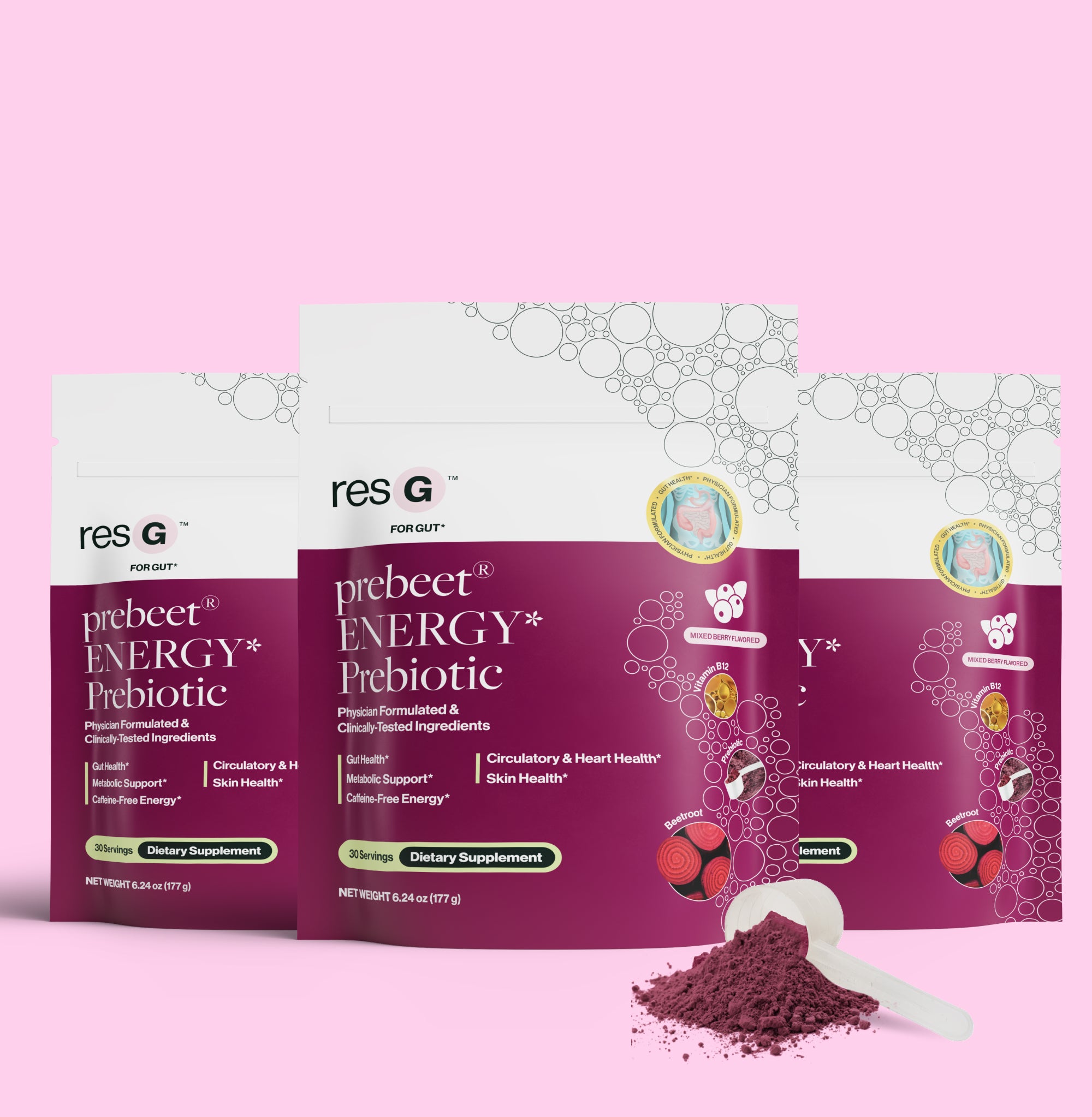 Clinically validated & all-natural GLP-1 booster¹ prebiotic supplement for digestion, caffeine-free energy, heart health, and much more!