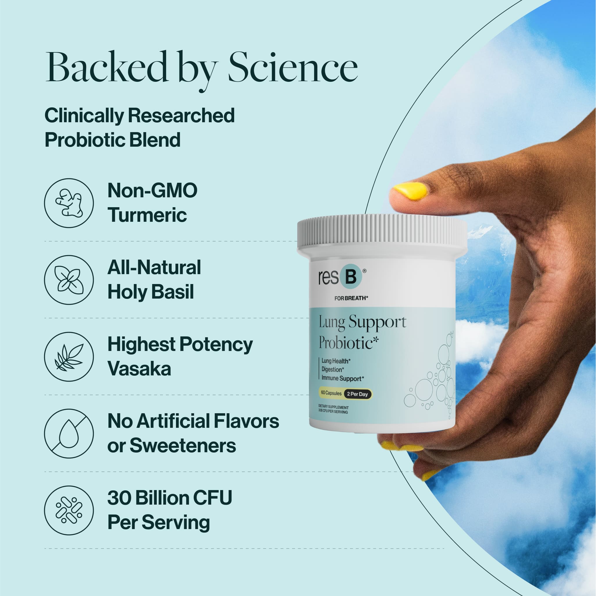 Extensive preclinical and clinical data on our supplements is obtained through rigorous in vitro testing and human clinical trials, making them some of the best physician-developed supplements on the market. resB® is gluten-free, non-GMO, all-natural, sugar-free, vegan, cruelty-free, dairy-free, soy-free, nut-free, caffeine-free, diet-inclusive (keto, paleo), and made in the USA.