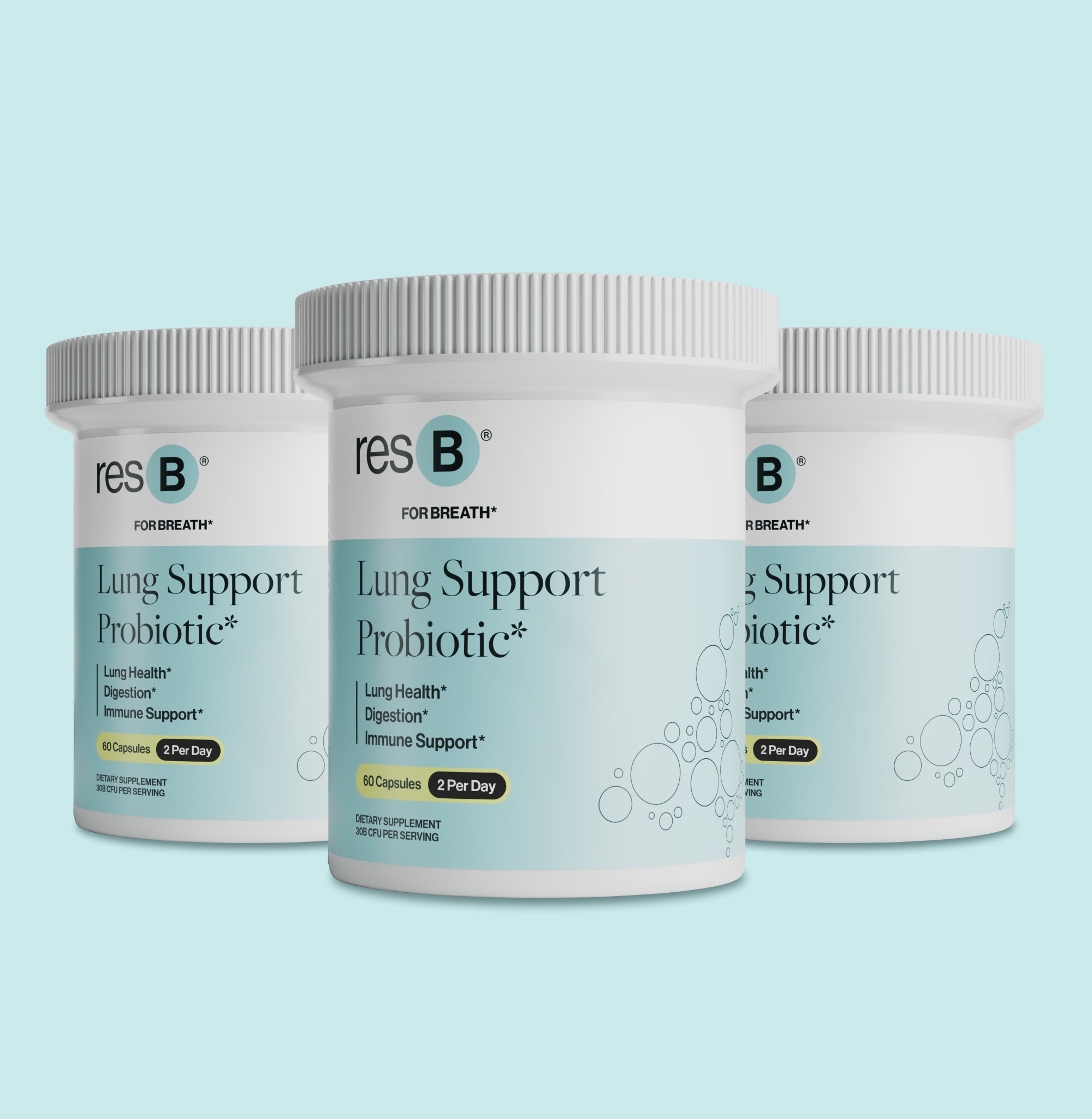 World's #1 clinically validated & pulmonologist recommended lung supplement probiotic for respiratory structure & function support*, may clear mucus & minimize cough*, seasonal sinus & bronchial support*, improves gut & immune health*, Better sleep due to better breathing*