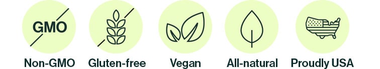 resM is also gluten free, non GMO, all natural, sugar free, vegan, cruelty free, dairy free, soy free, nut free, caffeine free, diet inclusive (keto, paleo), and made in the USA.