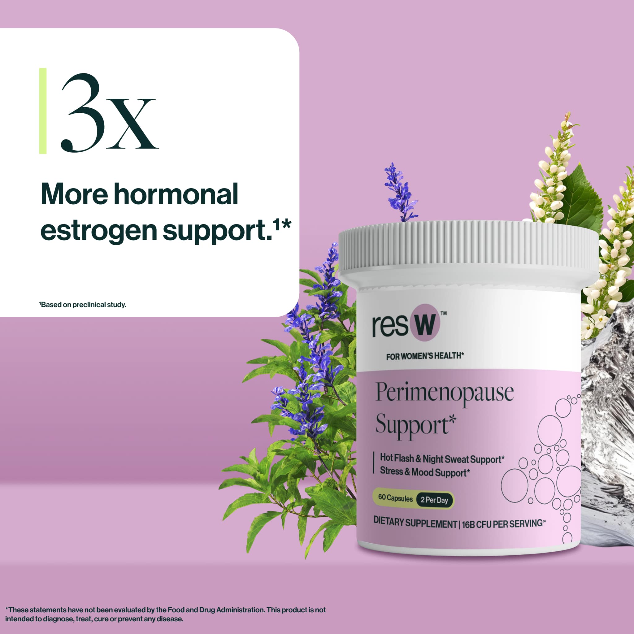 resW increased hormonal estrogen support by three times.*