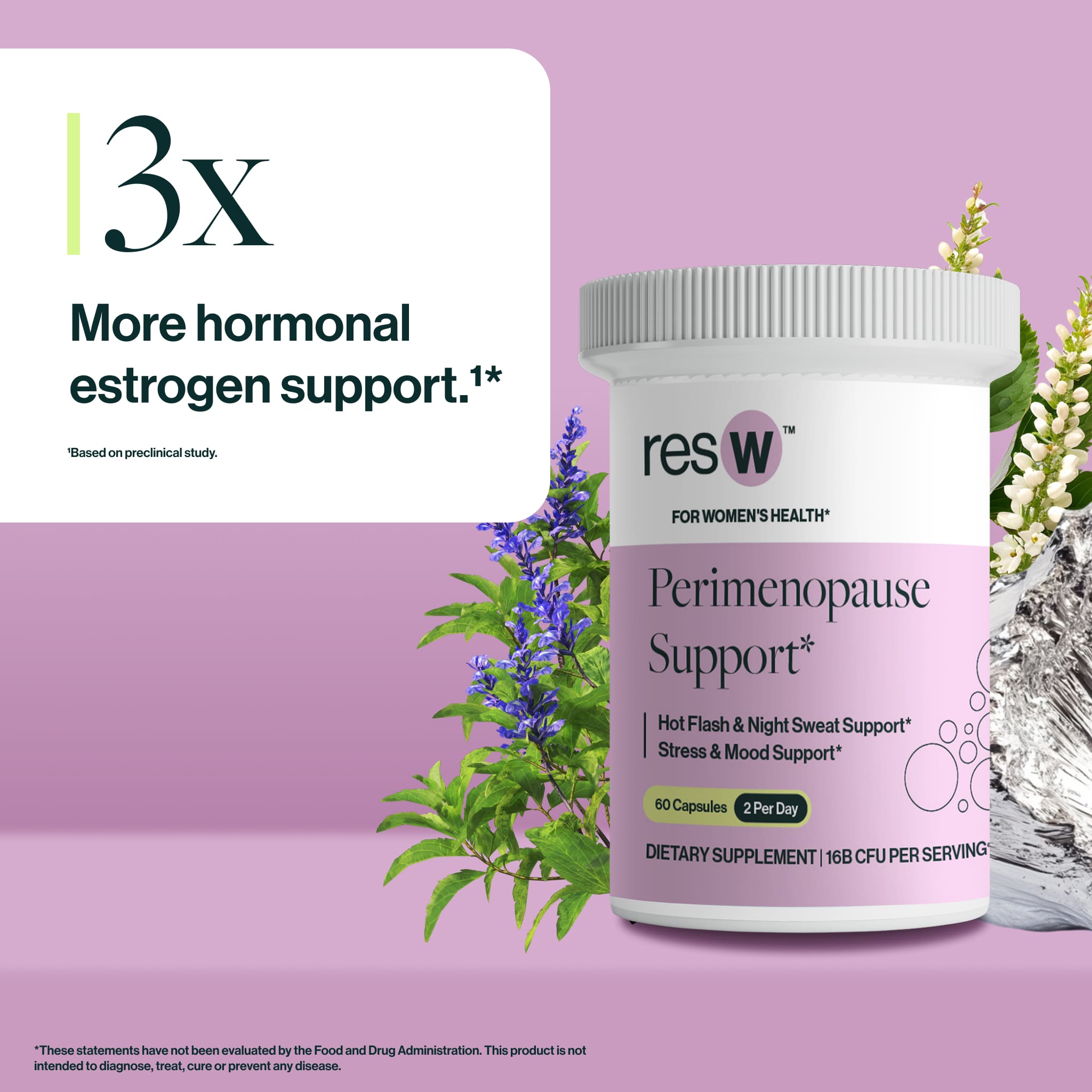 resW increased hormonal estrogen support by three times.*