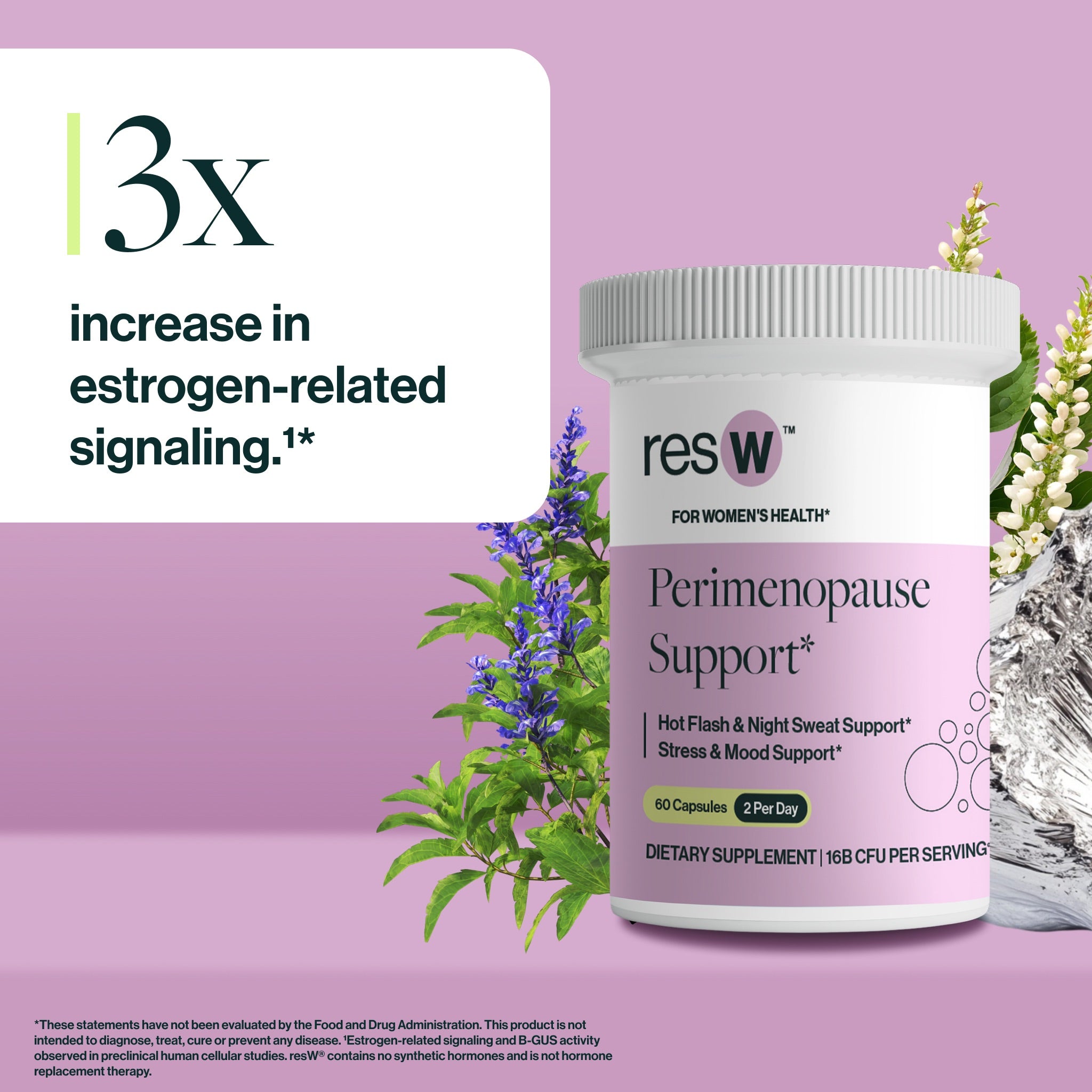 resW increased hormonal estrogen support by three times.*
