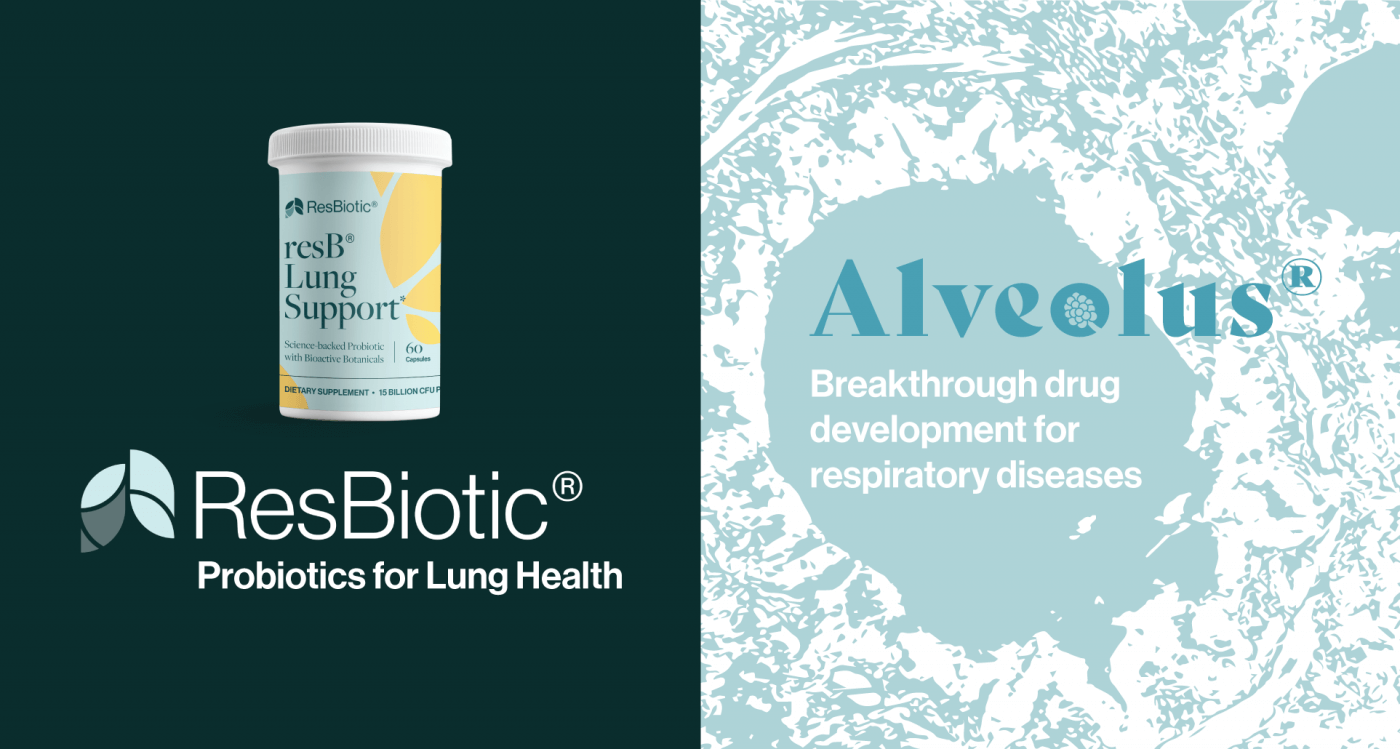 ResBiotic spins out pharmaceutical subsidiary Alveolus Bio, raises $4.5M seed funding and launches first consumer health product