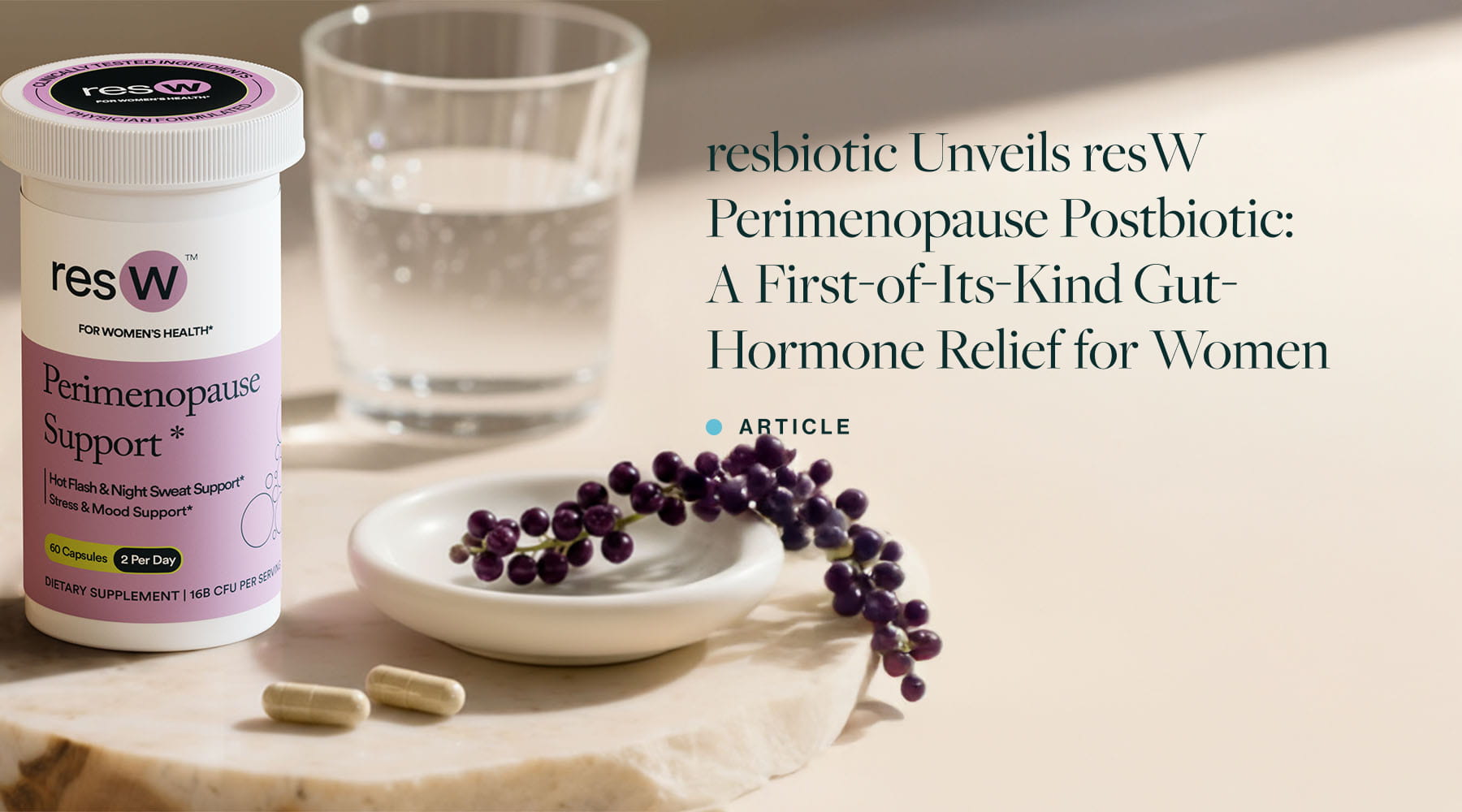 resbiotic Unveils resW™ Perimenopause Postbiotic: Gut-Hormone Relief for Women