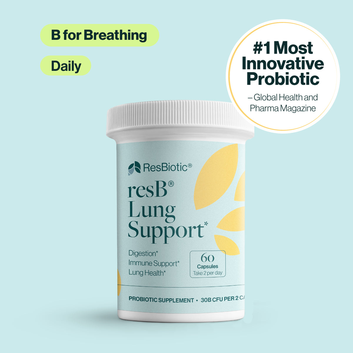 resB® | Lung Support Probiotic Supplement | Pulmonologist Recommended