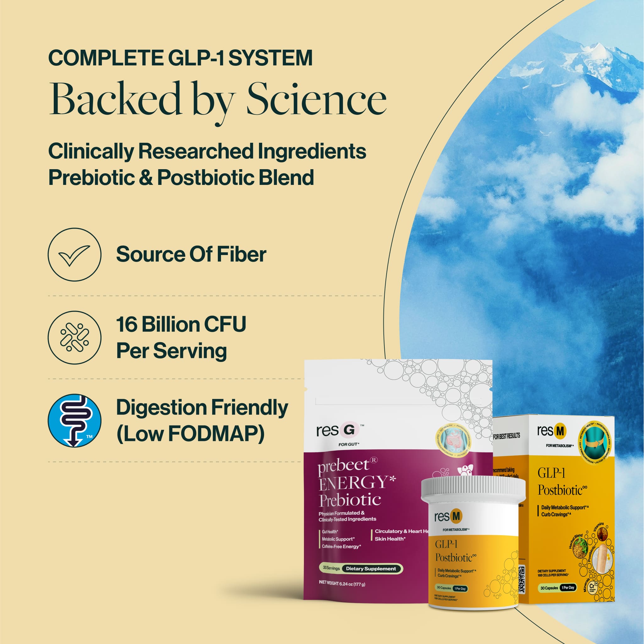 Clinically Researched Prebiotic and Postbiotics with minerals, vitamins, and 16B CFU per serving. Metabolic health and digestion friendly! Good source of fiber.