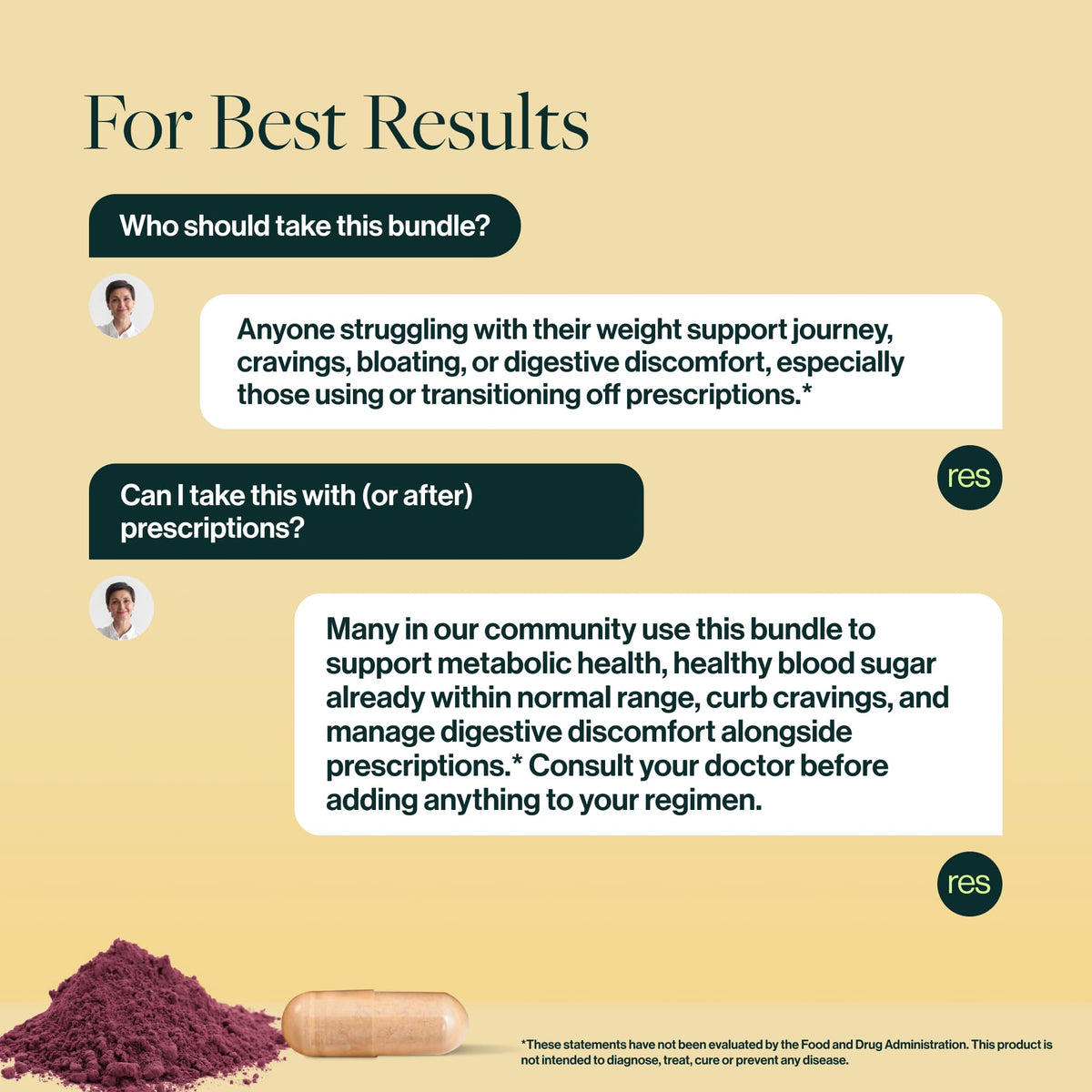 GLP-1 Weight System | Prebiotic & Postbiotic Supplement | resbiotic