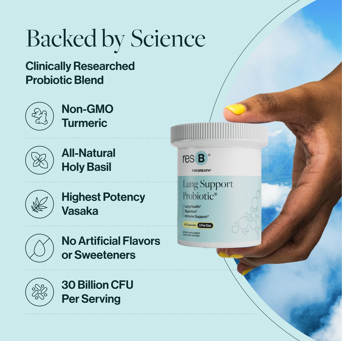 resB | Lung Support Supplement | Lung Support Probiotic