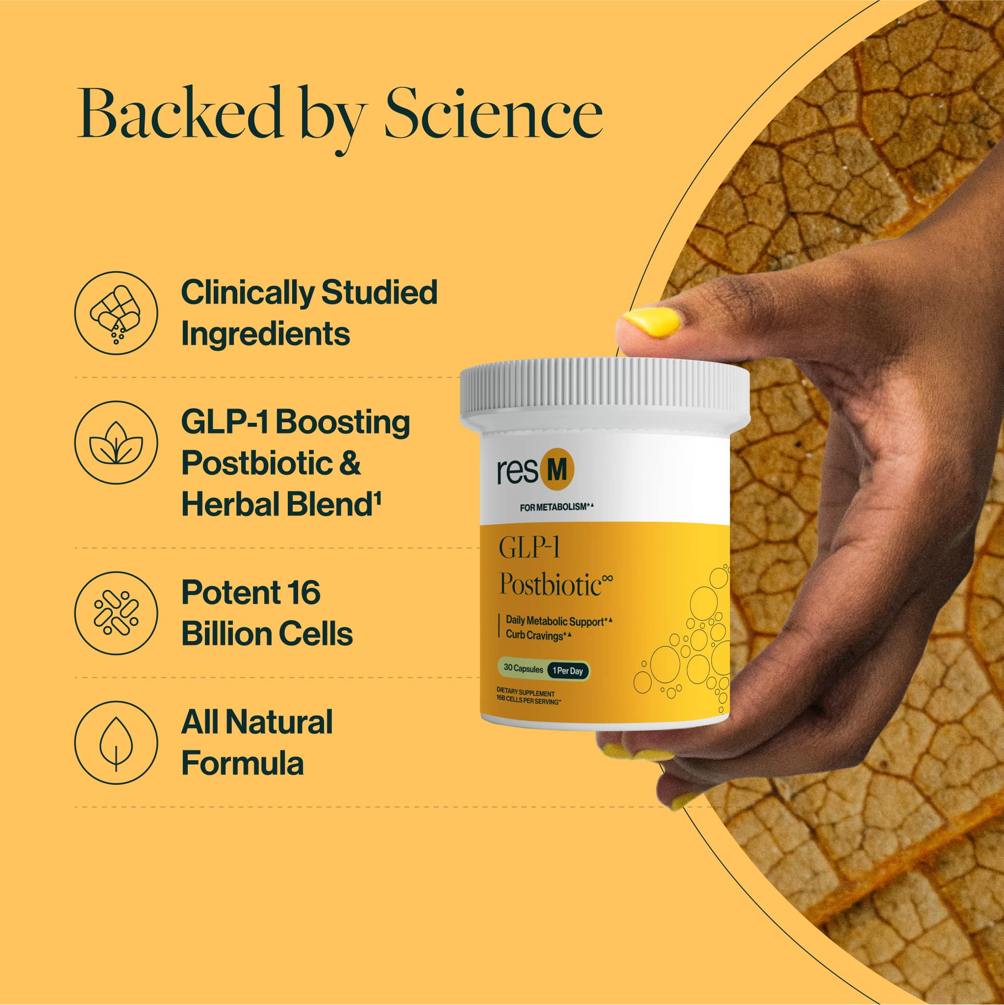 Extensive preclinical and clinical data on our supplements is obtained through rigorous in vitro testing and human clinical trials, making them some of the best physician-developed supplements on the market. resM is gluten-free, non-GMO, all-natural, sugar-free, vegan, cruelty-free, dairy-free, soy-free, nut-free, caffeine-free, diet-inclusive (keto, paleo), and made in the USA. 