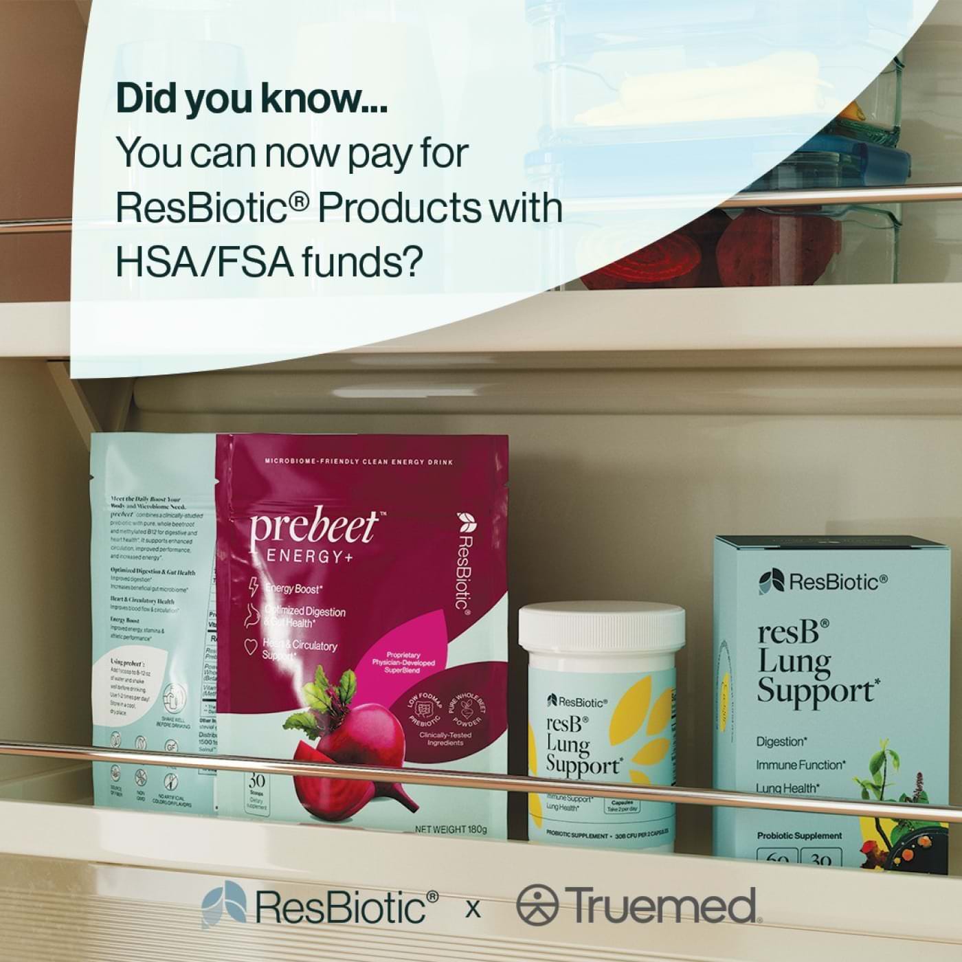 Did you know you can now pay for resbiotic supplements with HSA/FSA funds? 